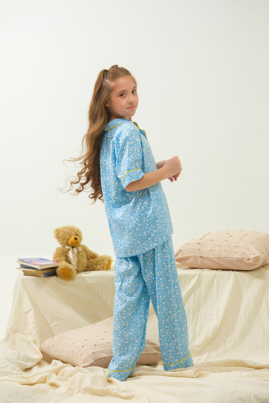 Sprinkles Stitched 2 Piece Winter Night Suit Kids Collection'2025-Sky Petal Charm - Night Suit - 2pcs
