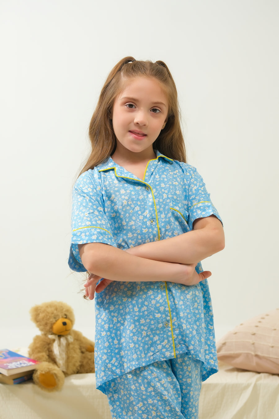 Sprinkles Stitched 2 Piece Winter Night Suit Kids Collection'2025-Sky Petal Charm - Night Suit - 2pcs