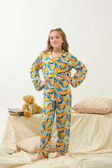 Sprinkles Stitched 2 Piece Winter Night Suit Kids Collection'2025-Muted Tropical Fleur - Night Suit - 2pcs