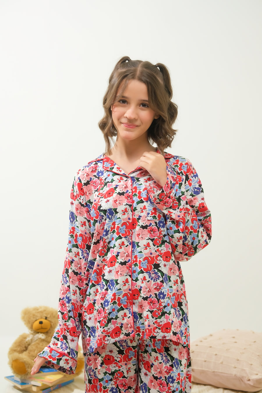 Sprinkles Stitched 2 Piece Winter Night Suit Kids Collection'2025-Bloom Splash - Night Suit - 2pcs