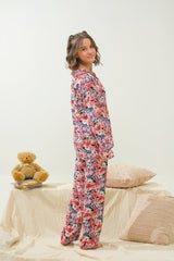 Sprinkles Stitched 2 Piece Winter Night Suit Kids Collection'2025-Bloom Splash - Night Suit - 2pcs