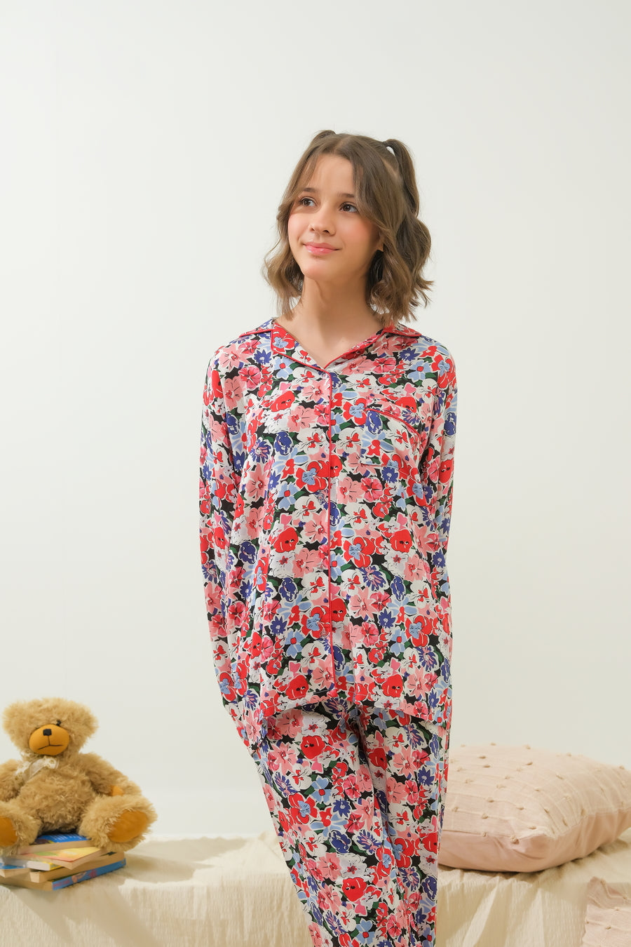 Sprinkles Stitched 2 Piece Winter Night Suit Kids Collection'2025-Bloom Splash - Night Suit - 2pcs