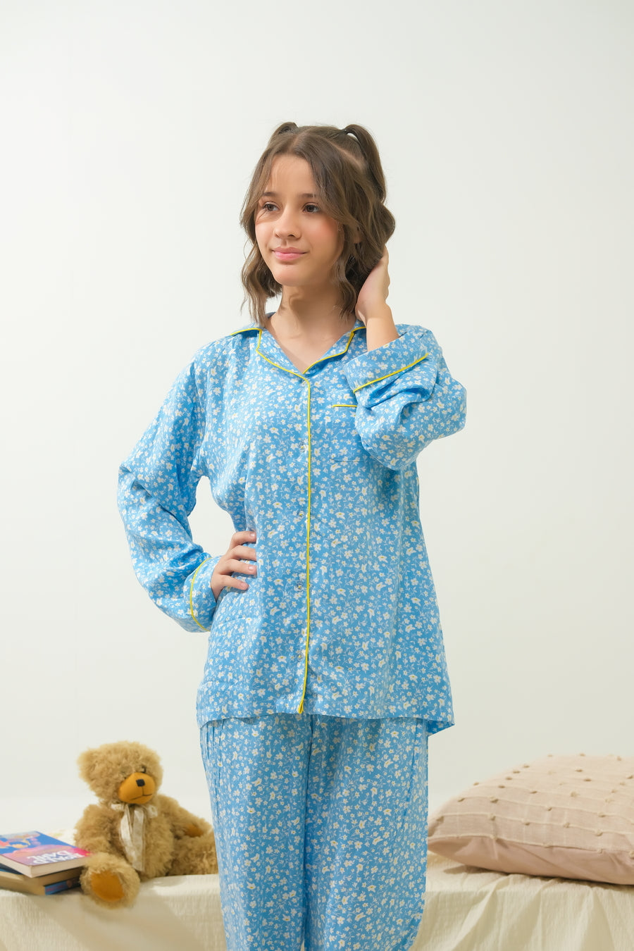 Sprinkles Stitched 2 Piece Winter Night Suit Kids Collection'2025-Daisy Dusk Charm - Night Suit - 2pcs