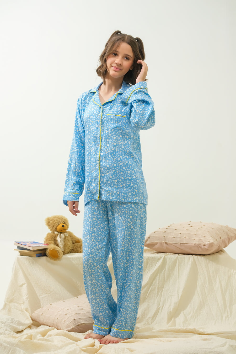 Sprinkles Stitched 2 Piece Winter Night Suit Kids Collection'2025-Daisy Dusk Charm - Night Suit - 2pcs