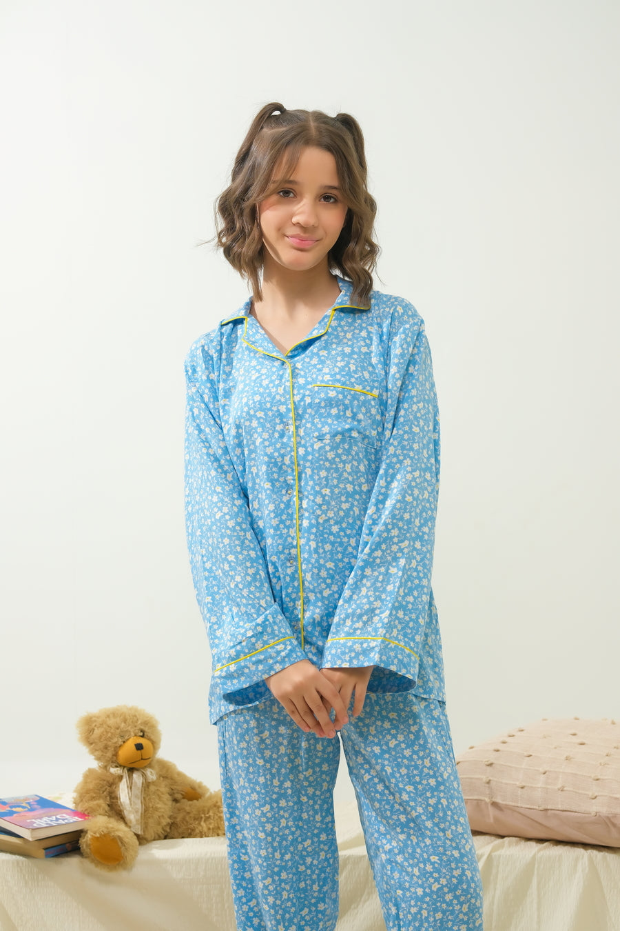 Sprinkles Stitched 2 Piece Winter Night Suit Kids Collection'2025-Daisy Dusk Charm - Night Suit - 2pcs