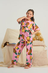 Sprinkles Stitched 2 Piece Winter Night Suit Kids Collection'2025-Pineapple Dreams - Night Suit - 2pcs