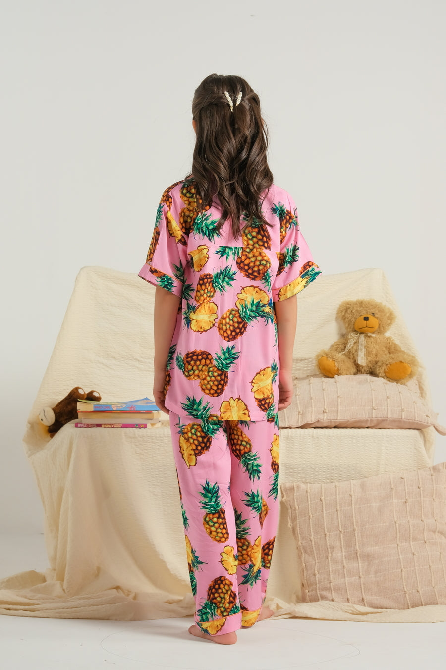 Sprinkles Stitched 2 Piece Winter Night Suit Kids Collection'2025-Pineapple Dreams - Night Suit - 2pcs