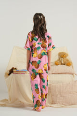Sprinkles Stitched 2 Piece Winter Night Suit Kids Collection'2025-Pineapple Dreams - Night Suit - 2pcs