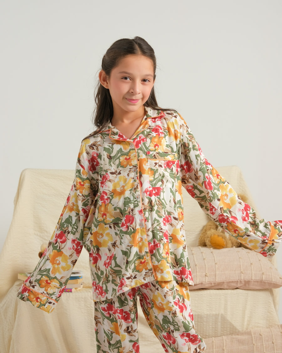 Sprinkles Stitched 2 Piece Summer Night Suit Kids Collection'2025-Lemonade Delight - Night Suit - 2pcs