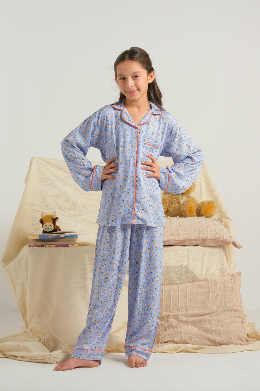 Sprinkles Stitched 2 Piece Summer Night Suit Kids Collection'2025-Sunbeam Petals - Night Suit - 2pcs