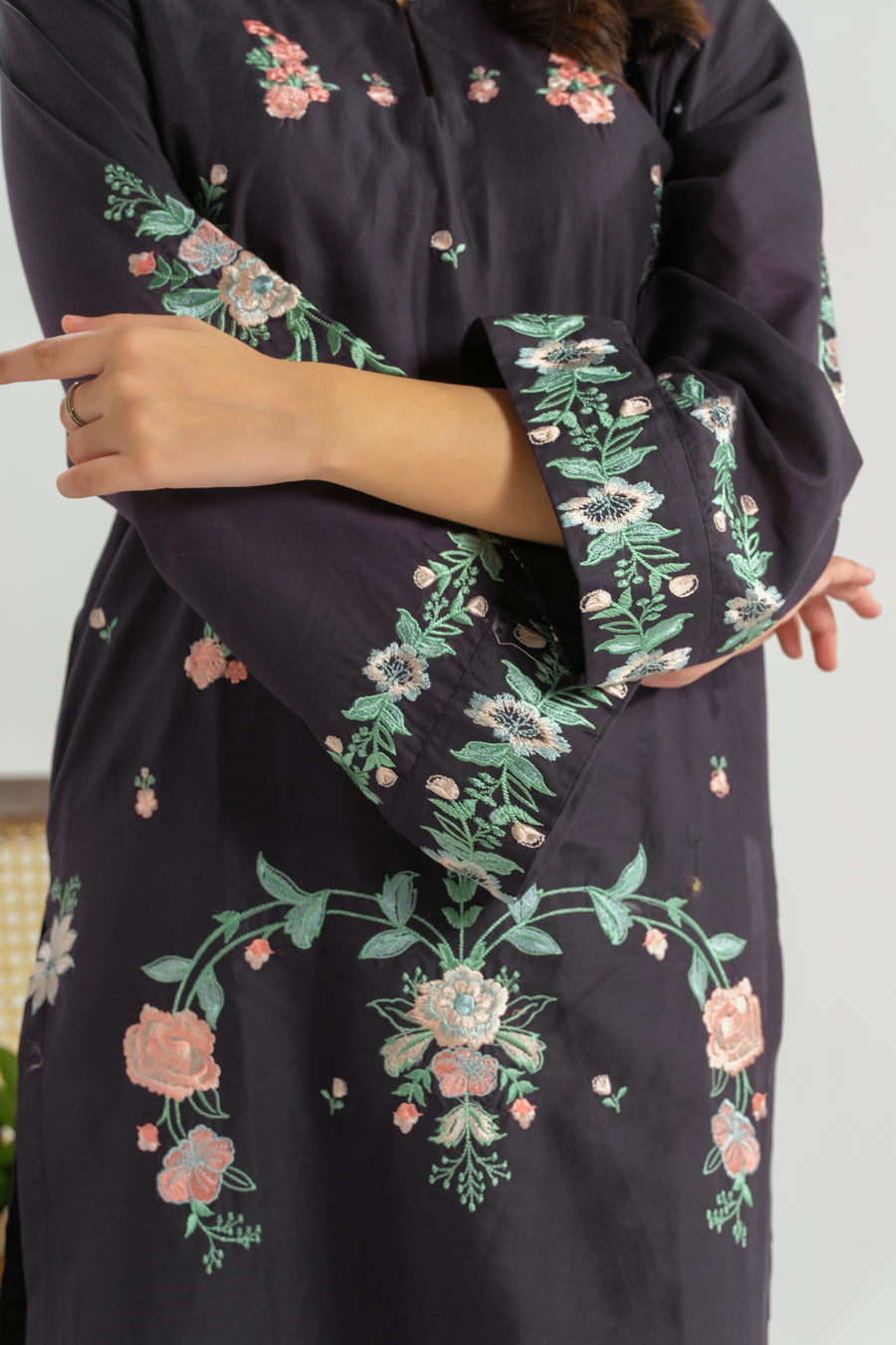 Sprinkles Stitched 2 Piece Summer Co Ord Sets Kids Collection'2025-Twilight Garden - 2pcs - Embroidered