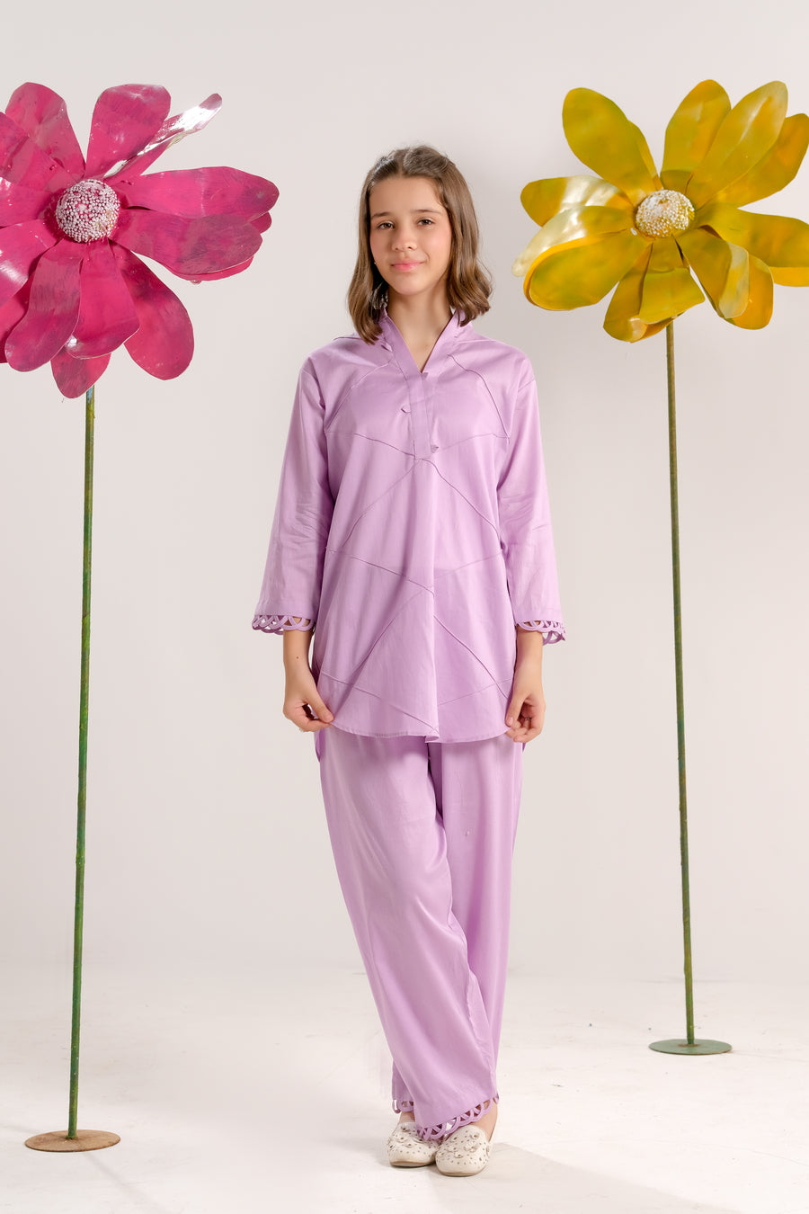 Sprinkles Stitched 2 Piece Summer Co Ord Sets Kids Collection'2025-Lilacl Grace - Co-ord Set