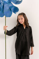 Sprinkles Stitched 2 Piece Summer Co Ord Sets Kids Collection'2025-Midnight Black - Co-ord Set