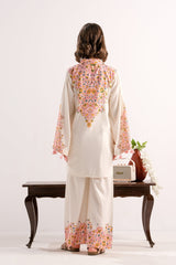 Sprinkles Stitched 2 Piece Summer Co Ord Sets Kids Collection'2025-Cream Blossom Glow - 2pcs