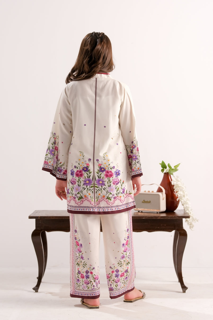 Sprinkles Stitched 2 Piece Summer Co Ord Sets Kids Collection'2025-Floral Frost White - 2pcs