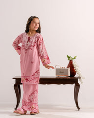 Sprinkles Stitched 2 Piece Summer Co Ord Sets Kids Collection'2025-Pink Mosaic Hearts - 2pcs