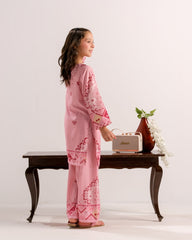 Sprinkles Stitched 2 Piece Summer Co Ord Sets Kids Collection'2025-Pink Mosaic Hearts - 2pcs
