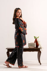 Sprinkles Stitched 2 Piece Summer Co Ord Sets Kids Collection'2025-Crimson Garden Bloom - 2pcs