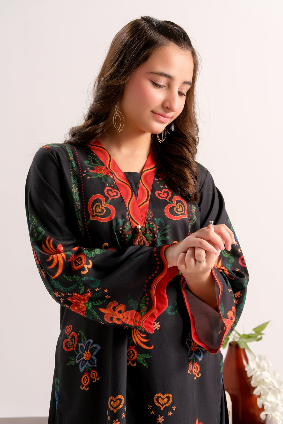 Sprinkles Stitched 2 Piece Summer Co Ord Sets Kids Collection'2025-Crimson Garden Bloom - 2pcs