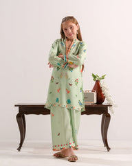 Sprinkles Stitched 2 Piece Summer Co Ord Sets Kids Collection'2025-Mint Meadow Muse - 2pcs