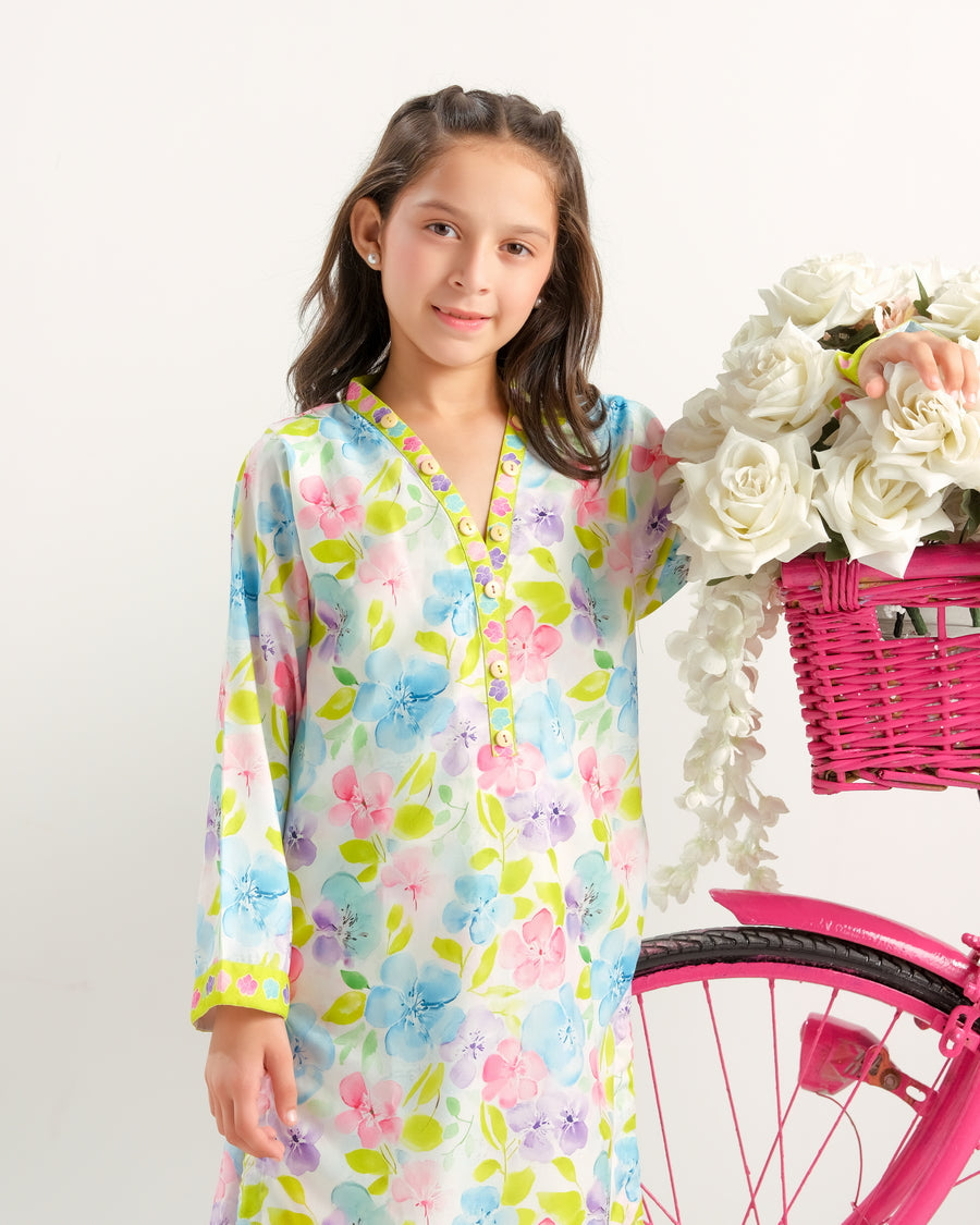 Sprinkles Stitched 2 Piece Summer Co Ord Sets Kids Collection'2025-Petal Parade - 2pcs