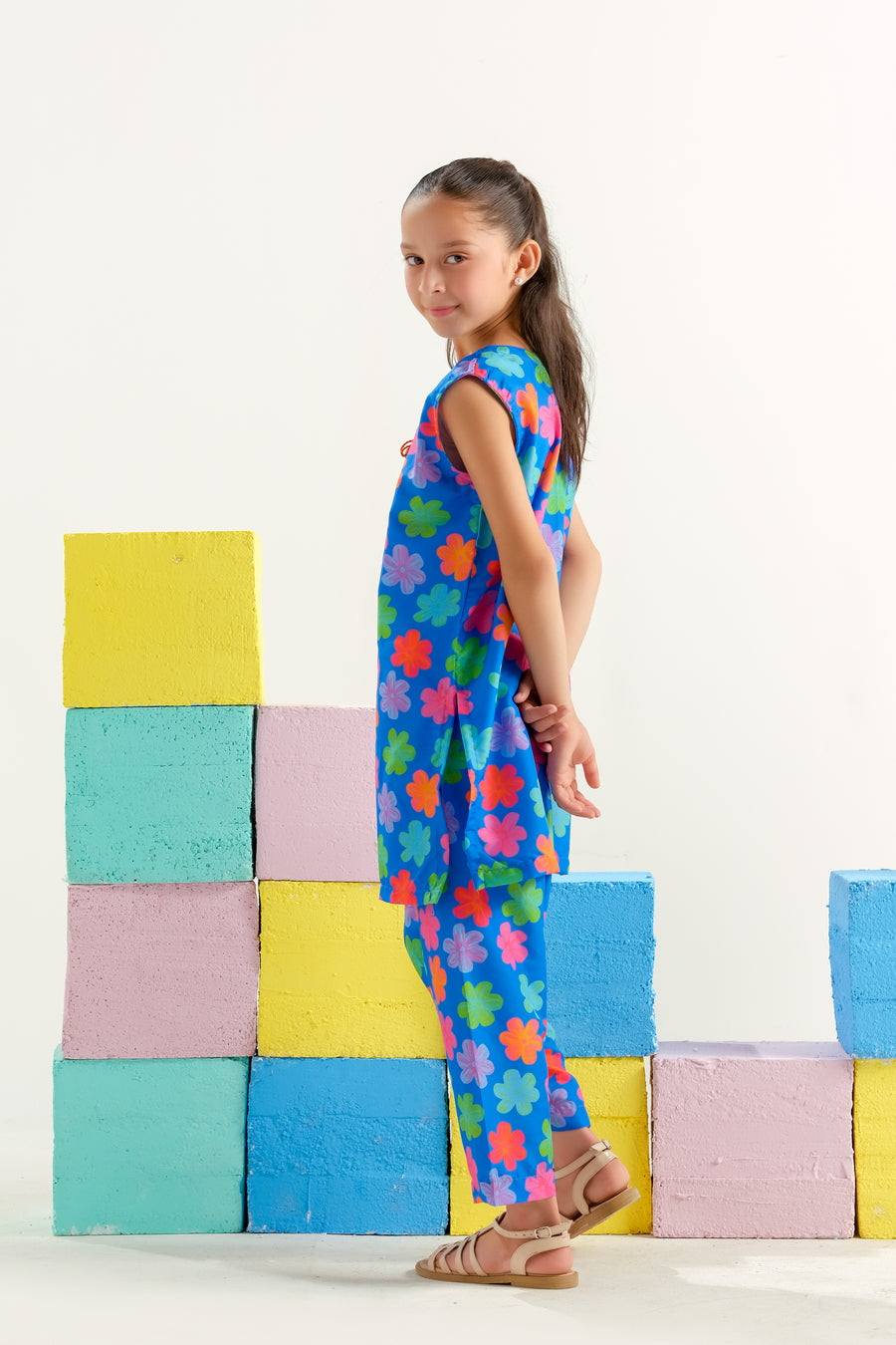 Sprinkles Stitched 2 Piece Summer Co Ord Sets Kids Collection'2025-Color Carnival - 2pcs