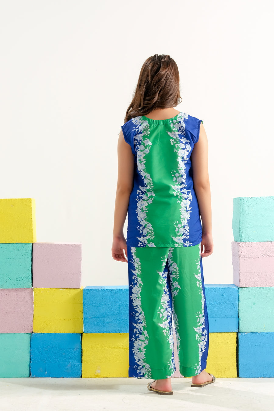 Sprinkles Stitched 2 Piece Summer Co Ord Sets Kids Collection'2025-Mint Mosaic Muse - 2pcs