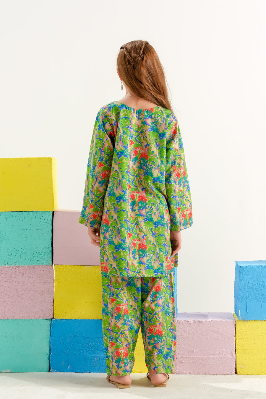 Sprinkles Stitched 2 Piece Summer Co Ord Sets Kids Collection'2025-Meadow Bloom - 2pcs