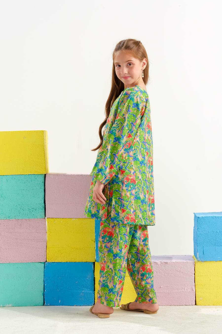 Sprinkles Stitched 2 Piece Summer Co Ord Sets Kids Collection'2025-Meadow Bloom - 2pcs