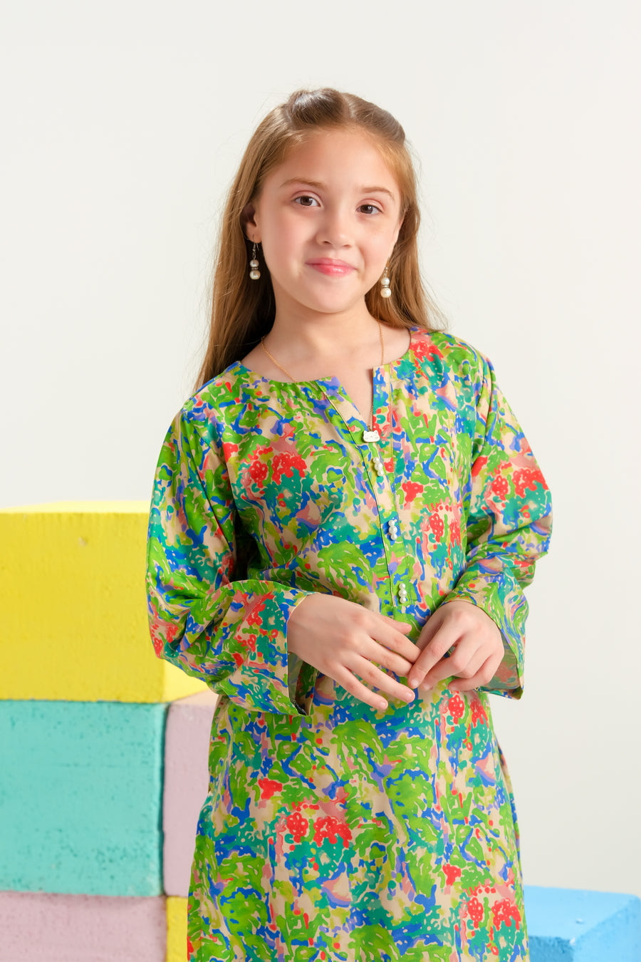 Sprinkles Stitched 2 Piece Summer Co Ord Sets Kids Collection'2025-Meadow Bloom - 2pcs