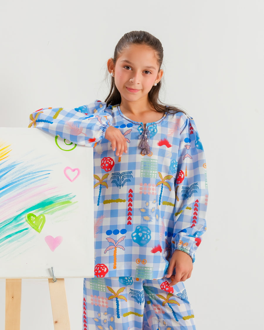 Sprinkles Stitched 2 Piece Summer Co Ord Sets Kids Collection'2025-Forest Picnic - 2pcs