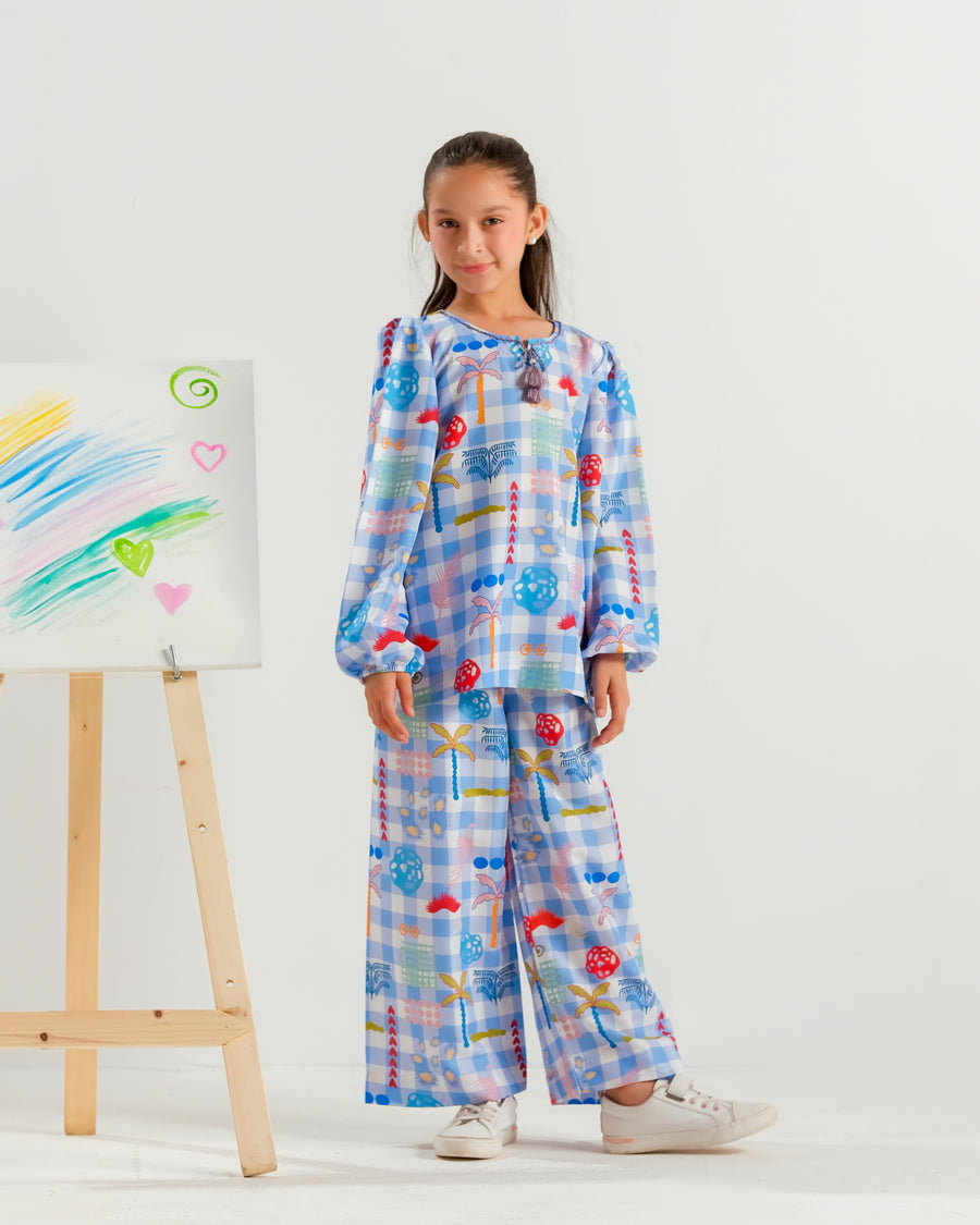 Sprinkles Stitched 2 Piece Summer Co Ord Sets Kids Collection'2025-Forest Picnic - 2pcs