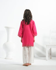 Sprinkles Stitched 1 Piece Summer Shirts Kids Collection'2025-Rosy Radiance - 1pc - Embroidered