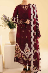 Qlinekari By Qalamkar Unstitched 3 Piece Emb Lawn Suit-SQ-11-Zenal