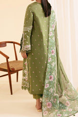 Qlinekari By Qalamkar Unstitched 3 Piece Emb Lawn Suit-SQ-14-Semal