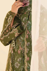 Qlinekari By Qalamkar Unstitched 3 Piece Emb Lawn Suit-SQ-14-Semal