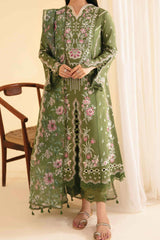 Qlinekari By Qalamkar Unstitched 3 Piece Emb Lawn Suit-SQ-14-Semal