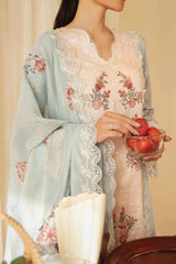 Qlinekari By Qalamkar Unstitched 3 Piece Emb Lawn Suit-SQ-15-Neylan