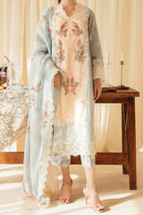 Qlinekari By Qalamkar Unstitched 3 Piece Emb Lawn Suit-SQ-15-Neylan