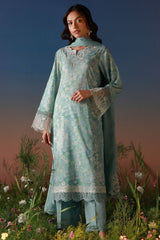 Mirha By Sahar Unstitched 3 Piece Emb Lawn Suit-SS1-26-41-Pale Azure