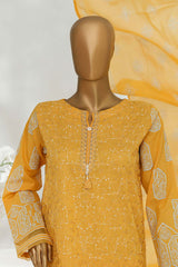 Sunehri By HZ Stitched 3 Piece Emb Dyed Cotton Winter Collection'2025-SSE-811-Mustard