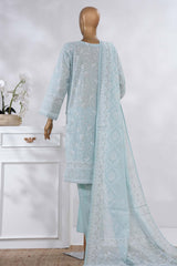 Sunehri By HZ Stitched 3 Piece Emb Dyed Cotton Winter Collection'2025-SSE-816-Blue