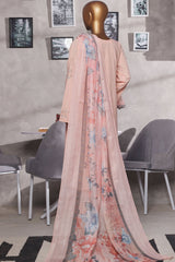 Muse By HZ Stitched 3 Piece Emb Cotton Self Jacquard Vol-02 Suit-SSJ-2502-Pink