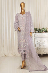 Bin Saeed Stitched 3 Piece Emb Chiffon Suit-STS-1792-Light Purple