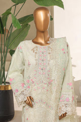 Bin Saeed Stitched 3 Piece Luxury Emb Chiffon & Organza Suit-STSC-2191-Pista