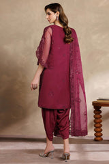 Zayrah By Zarif Unstitched 3 Piece Luxury Formals Suit-ZF-ZYR-01-Surkh