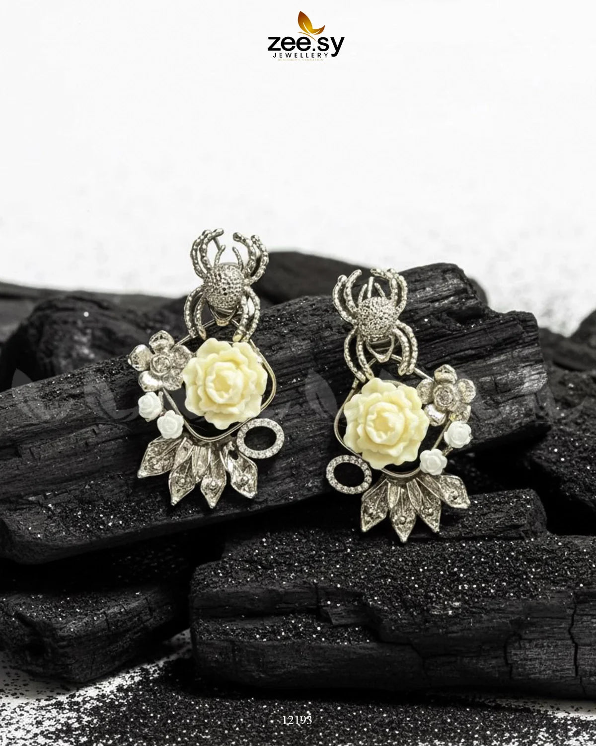 Spider Earrings Silver - Zeesy Jewellery