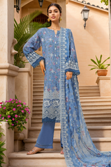 Sada Bahar Stitched 3 Piece Cutwork Chikankari Suit-CKP-02-Blue