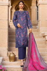 Sada Bahar Stitched 3 Piece Luxury Cutwork Vol-01 Suit-CW-3985-Blue