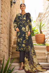 Sada Bahar Stitched 3 Piece Printed Cambric Vol-01 Suit-242-KAI GREEN